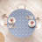Reannan Flower Fitted Round Tablecloth White Pale Azure Blue