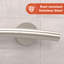 Barre d'appui WAVE 24 po x 1,25 po, conforme à l'ADA pour la sécurité du bain et de la douche (capacité de 500 lb) en acier inoxydable brossé-125361712-125361711