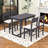 Laubin 6 - Piece Trestle Dining Set, Rectangular Dining Table and 4 Dining Chairs-1454727959