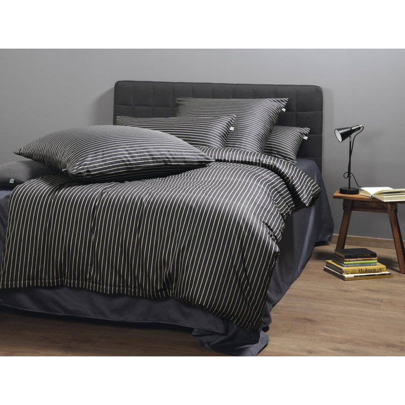 Cotton Modern Contemporary Duvet Cover Set, Grey, 140 x 200cm Duvet Cover + 1 Pillowcase (70 x 80)