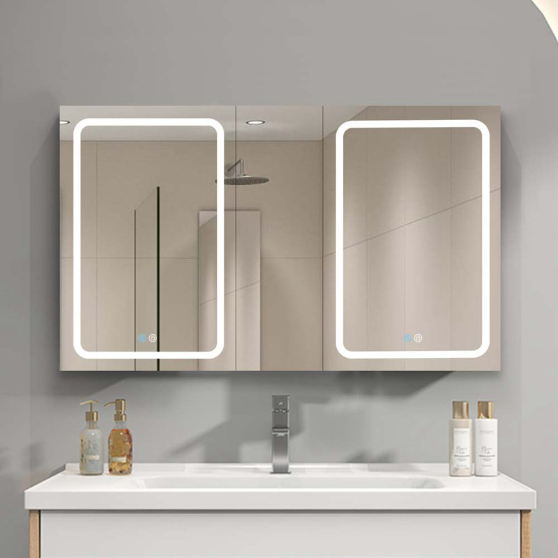 Armoire à pharmacie avec miroir 50 tablettes Mehd