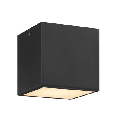 Marco LED Cube Flush-Mount - Matte Black