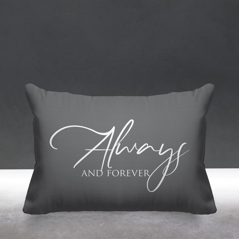 Housse et insert de coussin rectangulaire extérieur Aspire Always and Forever, gris