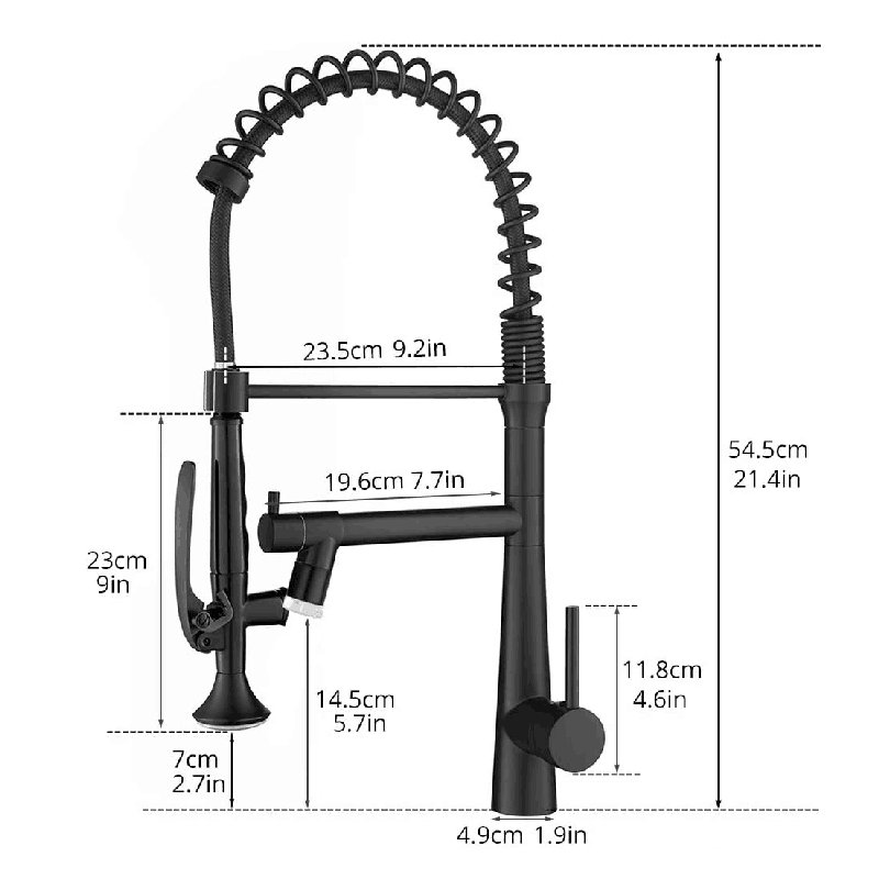 FLG Pull Down Kitchen Faucet, Black