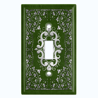 Patterned 1 - Gang Toggle Light Switch Standard Wall Plate