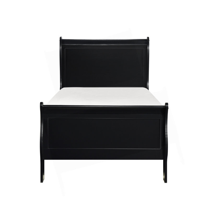 Mobilier de chambre à coucher 1pc, Lit simple, Noir