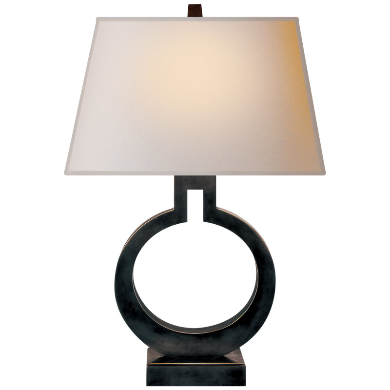 Table Lamp, Gild, 21" H x 13.5" W x 13.5" D