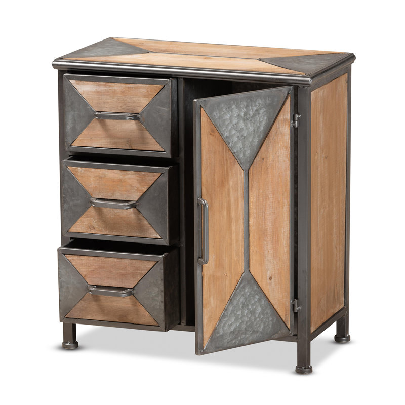 Jimia Solid Wood Accent Cabinet