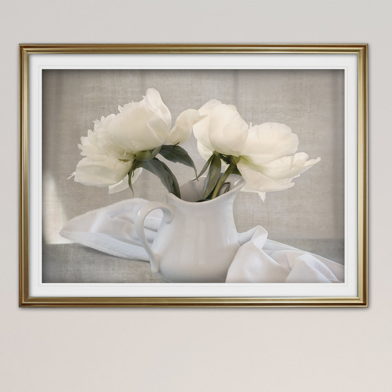 " Farmhouse Blooms ", Gold, 30" H x 40" W x 1.5" D