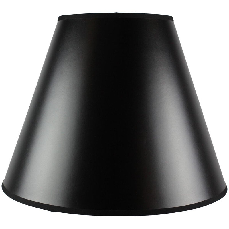 Abat-jour Linen Empire (Uno) en noir, H 11 po x l 14 po x P 14 po
