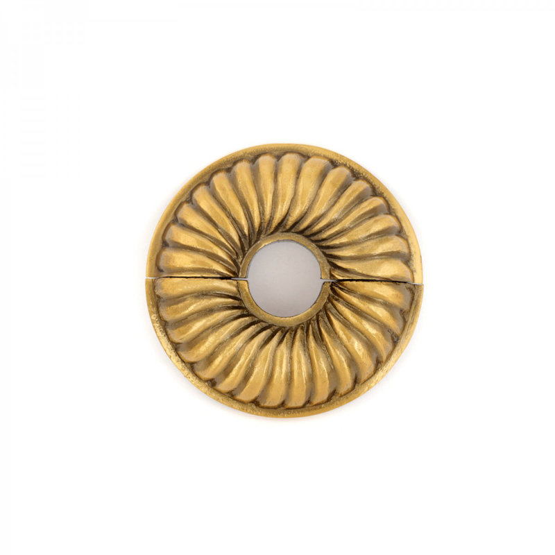 Radiator Flange Lacquered Finish, Antique Brass