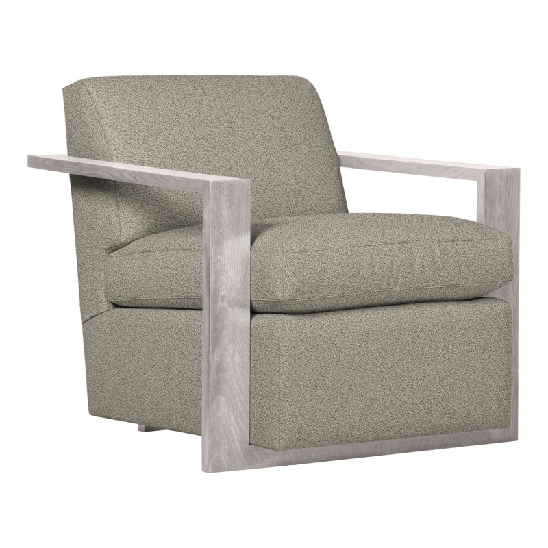 Thom Filicia Home 32" Wide Upholstered Armchair, Dove Gray, Callaloo Cotton