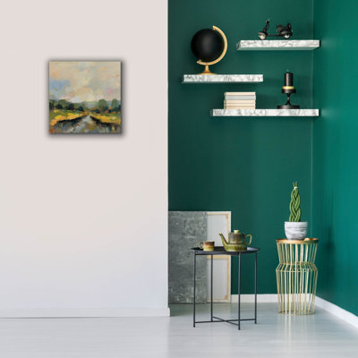  «Amber Riverbank» par Silvia Vassileva, art mural sur toile, 18 po x 18 po