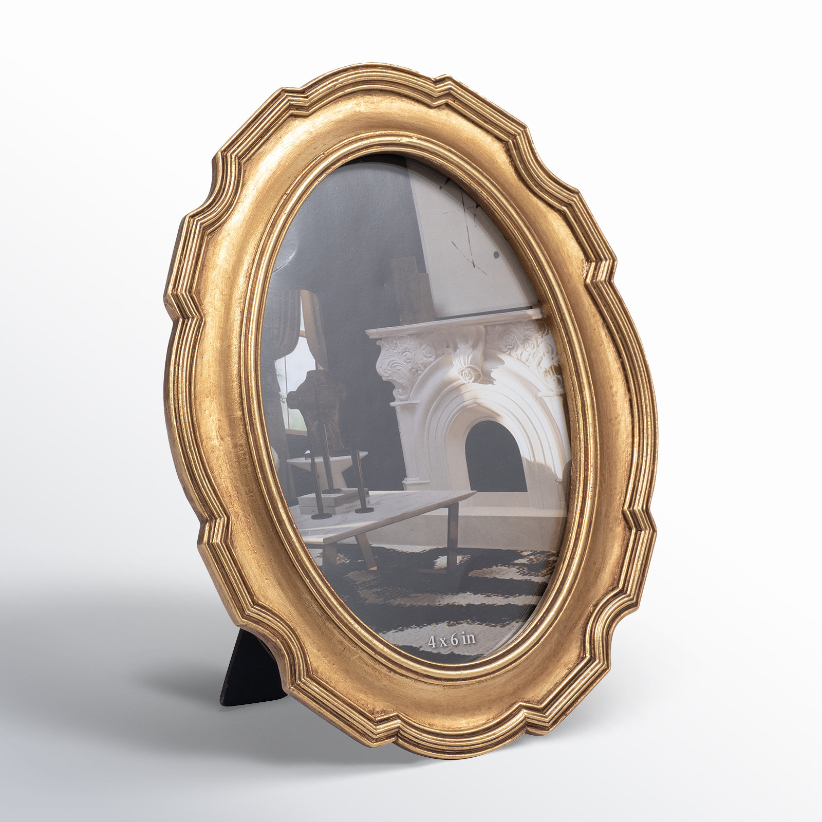 Birch Lane™ Dandelion Antique Look Oval Gold 4x6 Picture Frame | Birch Lane