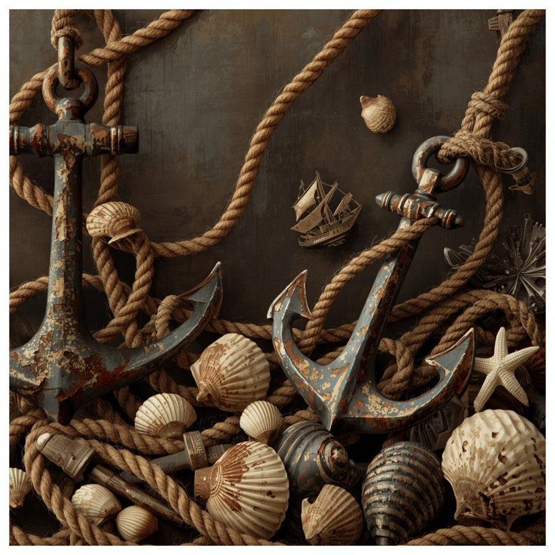 Tapis de bain Rope Anchor Shells, L 24 po x L 17 po