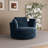 49.6" W Oversized Modern Swivel Accent Chair With Pillows And Ottoman-42282146