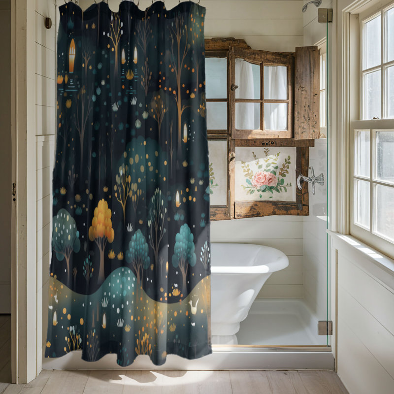 Magical Woods - Rideau de douche Premium, H 74 po x l 71 po