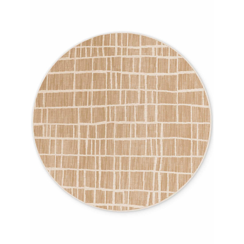 Round Destyn Geometric 200cm X 200cm Indoor / Outdoor Area Rug