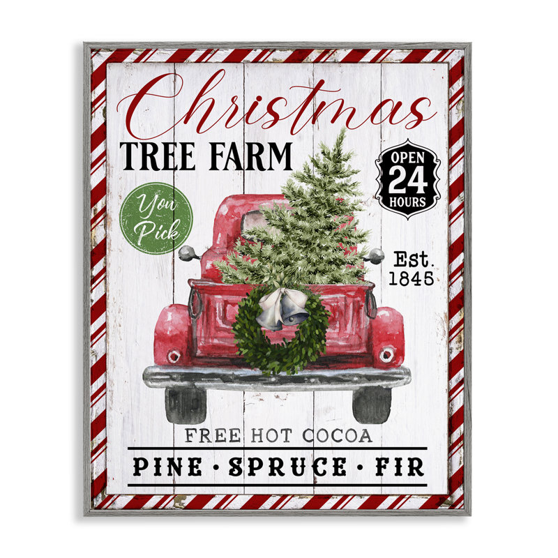 «Holiday Tree Farm Sign», estampe numérique par Creatif Belle, Estampe numérique Farmhouse, H 20 po x l 16 po