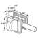 Concealed Slide Latch, 1-3/4 In., Diecast Zamak, Chrome Plated