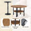 Table basse ronde en bois, ensemble comprenant une table basse et une table d'appoint, robuste et élégante