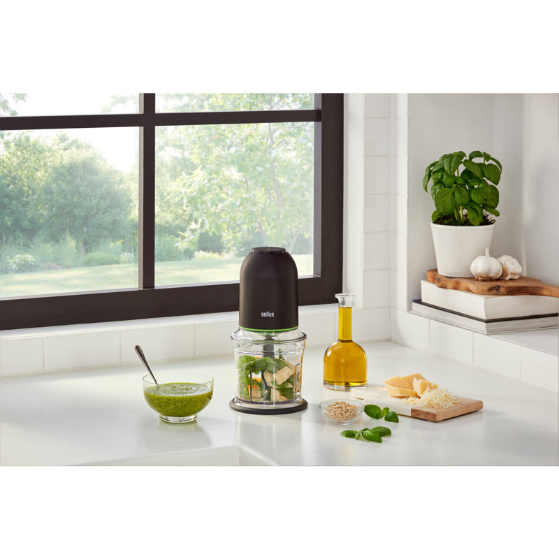 Compact Black and Clear Variable Speed Mini Food Processor
