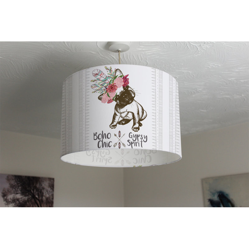 Cotton Drum Lamp Shade ( Uno ), 25cm H x 40cm W x 40cm D