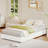 Low Bed Frame Without Headboard, Thick Fabric Upholstered Platform Bed, No Box Spring Needed-1937980927-1937980916
