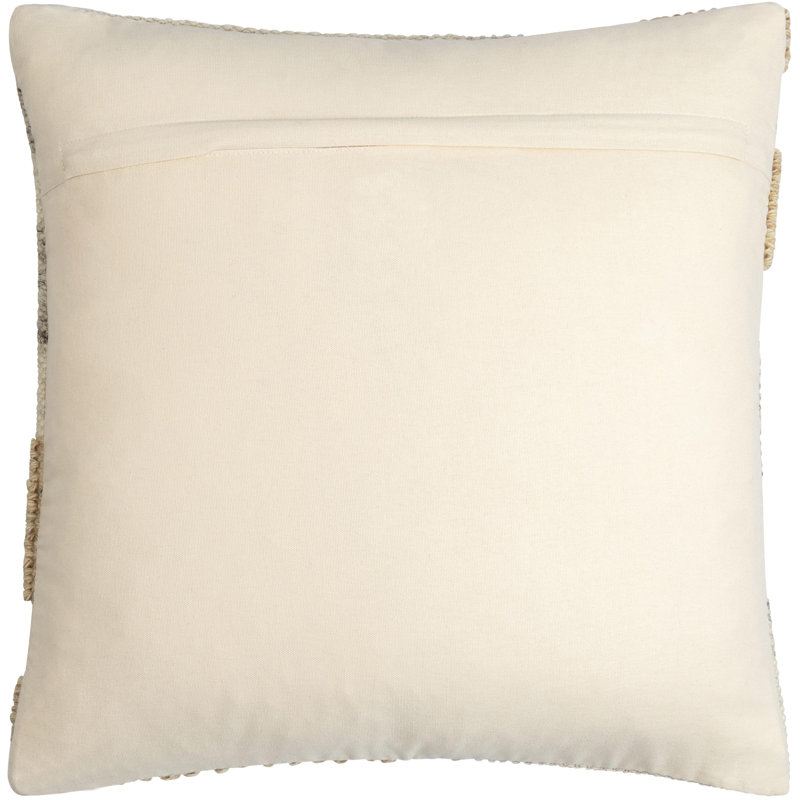 Sand Dunes Abstract Wool Blend Reversible Throw Pillow, 18"H x 18"W, Down Blend