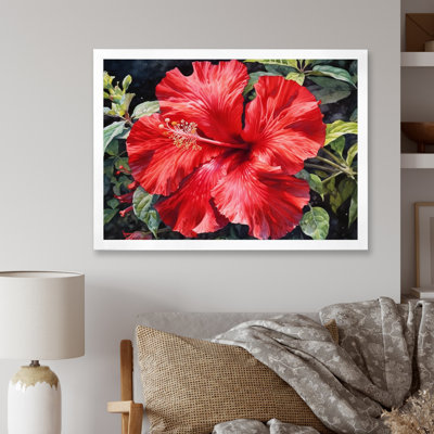 " Red Tropical Hibiscus Harmony I "