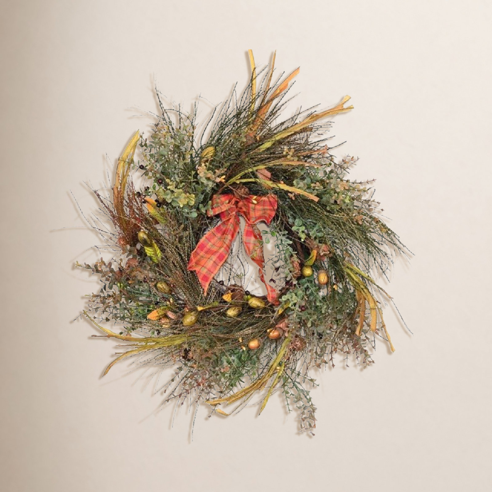 20" Handcrafted Foliage, Olive Thanksgiving Wreath