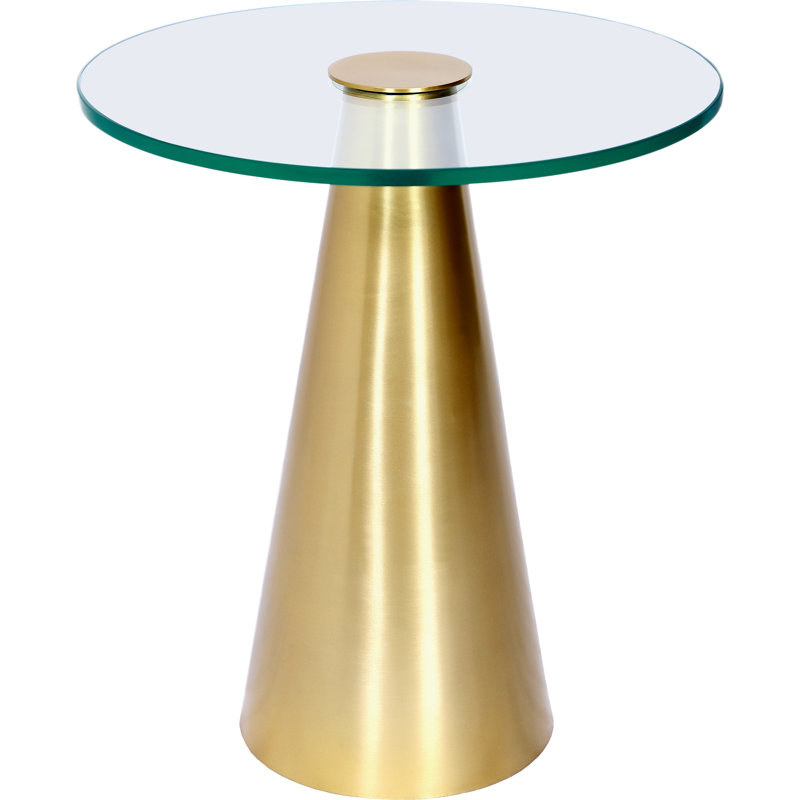 Elkin Glass Top End Table
