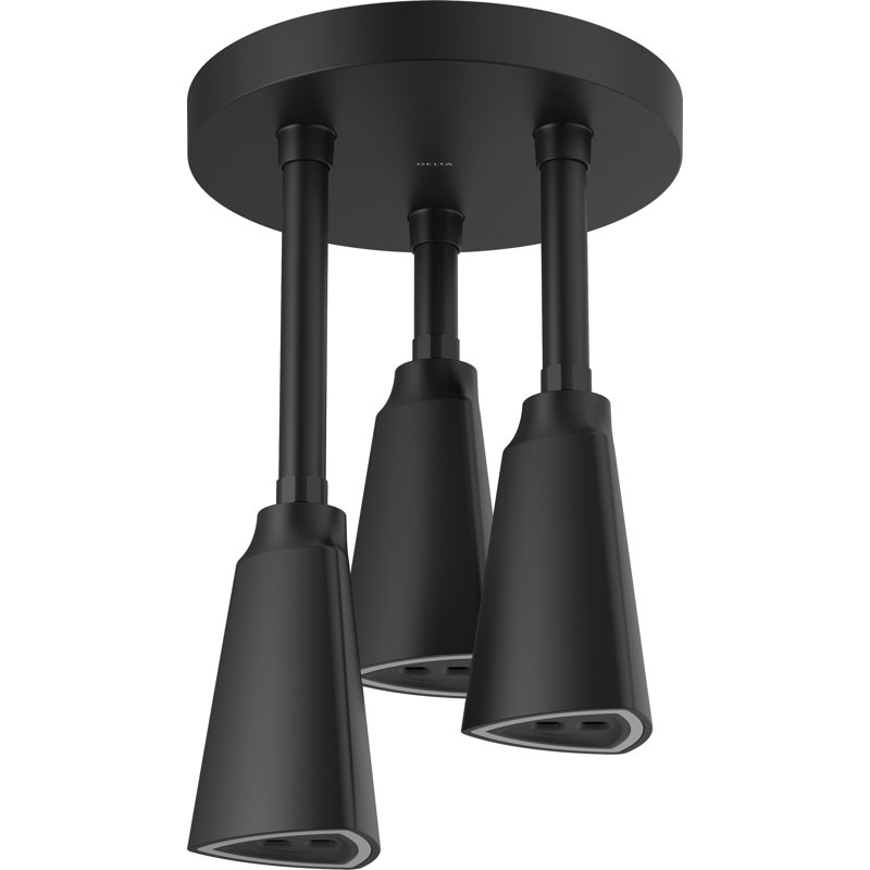 Pendant Full Rain Fixed Shower Head, Matte Black