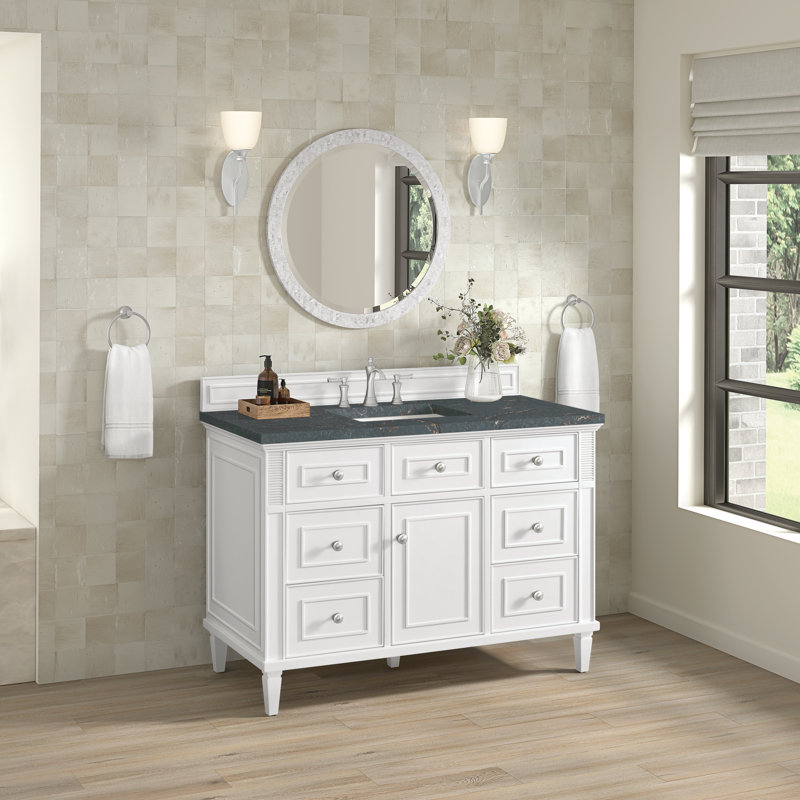 Lorelai 48'' W Single Vanity, Bright White, Parisien Bleu