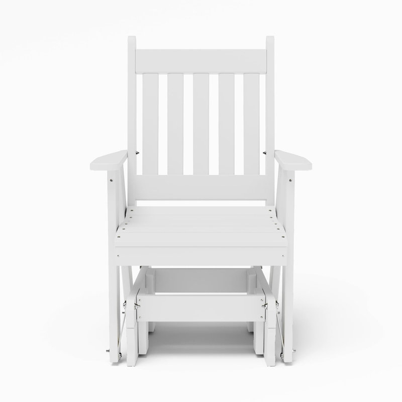 Fauteuil oscillant en plastique recyclé Weber, Blanc brillant