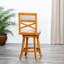 Tabouret à hauteur de comptoir 24 po avec siège en tissu beige - Option tendance et pivotante luxueuse-1697825037-1697825035
