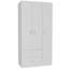 Armoire trois portes, deux tiroirs, tringle