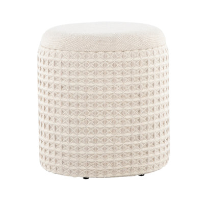 Wool 18" Storage Featuring 3D Woven Textured Styling, Removable Lid, Indoor Use Only, 250 Lbs Capacity 18-Inch With Texture, Storage, Limit