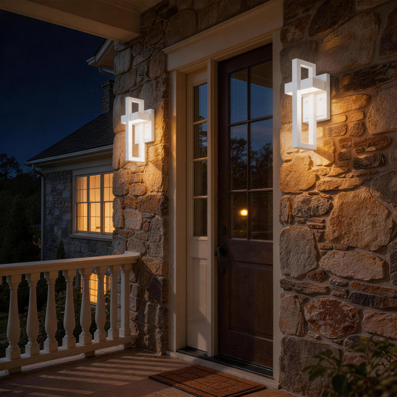 LED Outdoor Wall Sconces, White
