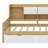 Wooden L-Shape Daybed With Seven Storage Cabinets And Two Storage Drawers, Multi-Functional Bed With Study Desk And Built-In Bookshelf-1749765289-1749765294