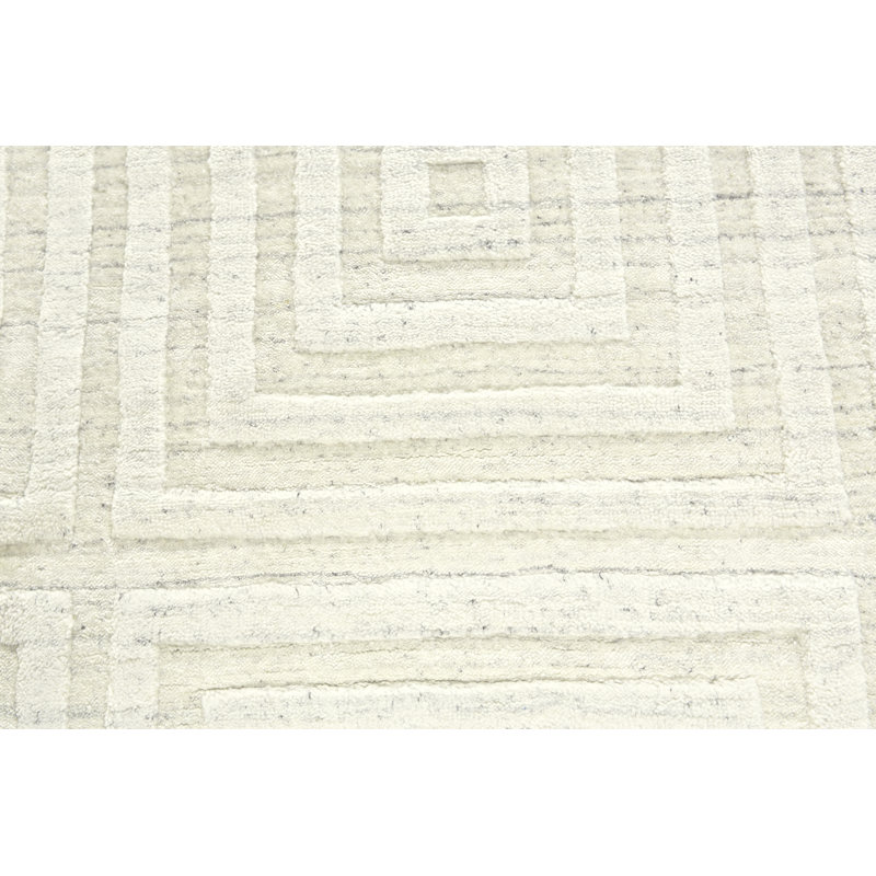 Tapis crème en soie tissé à la main King's Lynn, Rectangle 2 pi x 3 pi