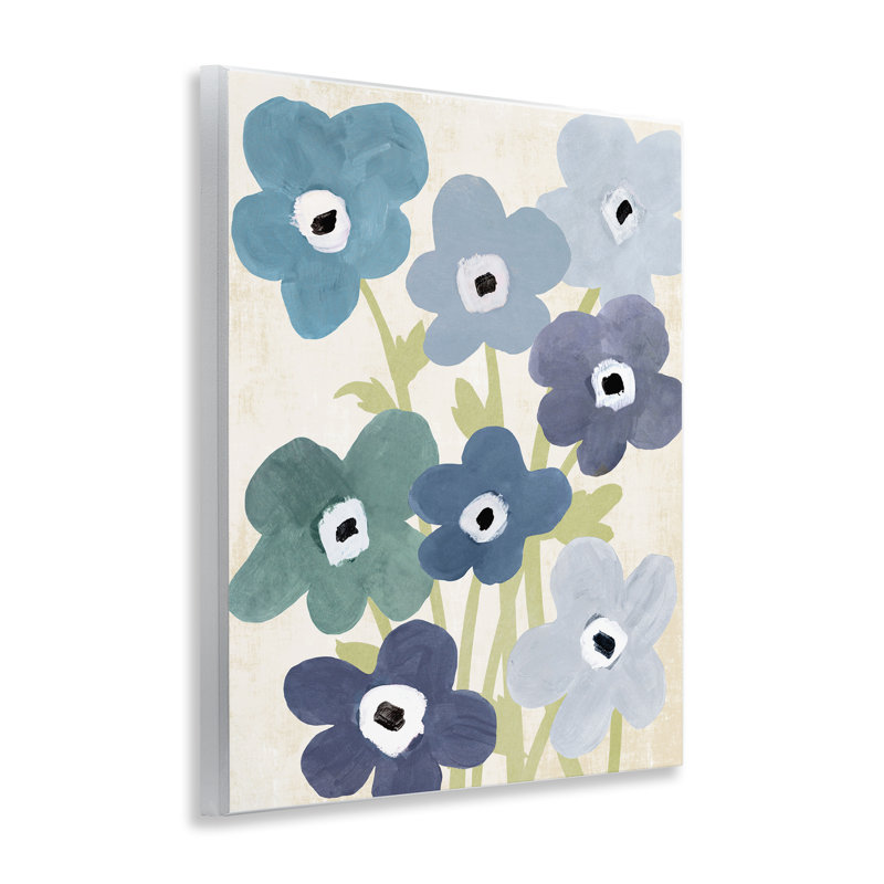 Plaque murale « Garden Blossoms in Blue », création de Susan Arnot