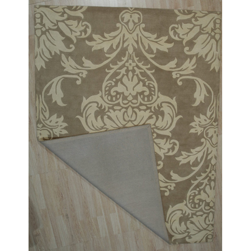 Hand Tufted Wool Area Rug in Gray