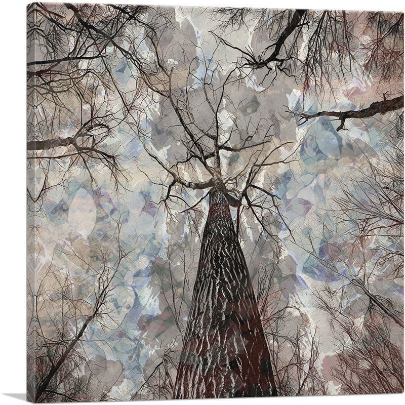 «Tall Tree Forest Home Decor», reproduction d'art sur toile tendue, H 26 po x l 26 po x P 0,75 po