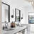 Modern Linear Integrated LED Matte Black Vanity Light (set of 2),3000K Warm Light Damp Rated for Bathroom, Hallway, Entryway-635133995