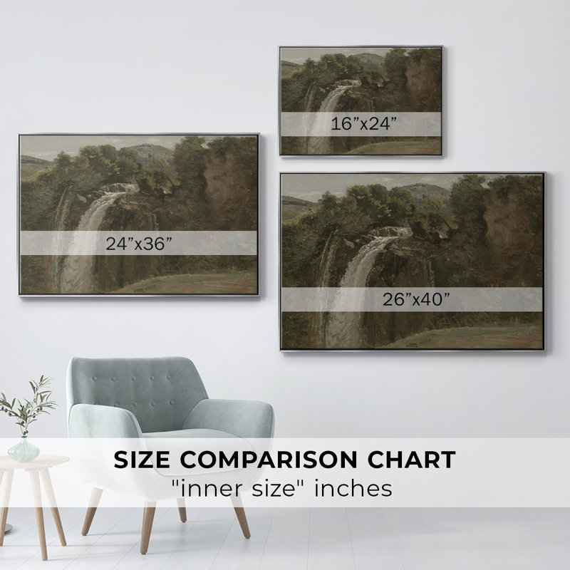 Paysage rétro - DCCCXXIX, H 27 po x l 41 po x P 2 po, Toile naturelle avec cadre flottant