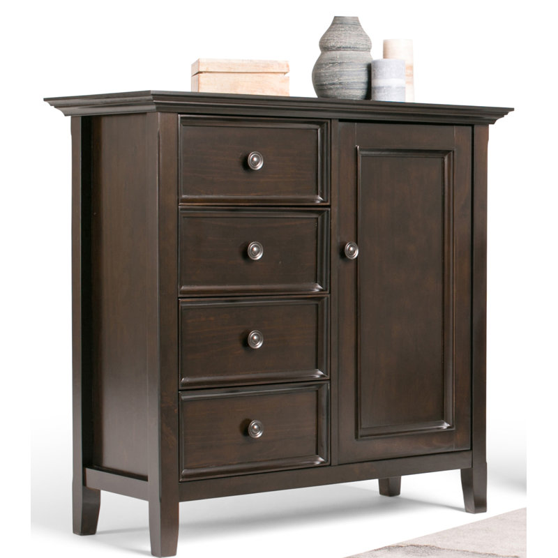 Amherst Hickory Brown Solid Wood Storage Cabinet with Adjustable Shelves