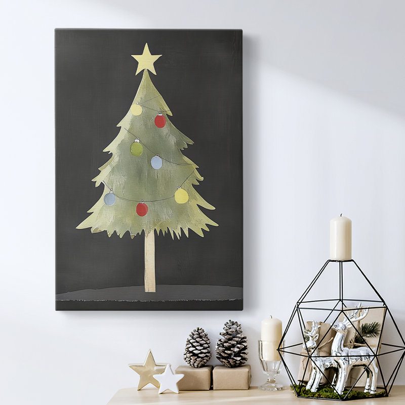 Art des Fêtes de Noël - Toile tendue avec châssis III, H 18 po x l 12 po