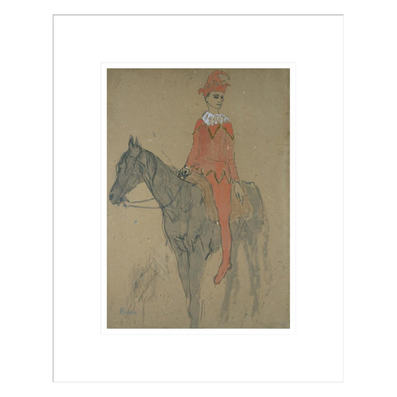 «Jester on Horseback» par Pablo Picasso, impression giclée sur cadre, H 16,75 po x l 13,5 po