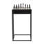 Table d'appoint d'échecs latérale à un tiroir en aluminium et métal Limtry-65604985